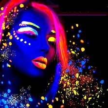 Vıp Glow In The Dark Under Uv Light 6 Adet Glow Neon Fosfor Boya Uv Mor Işıkta Parlayan Vücut Boyası
