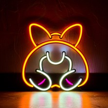 Tol Camp Corgi Neon LED Duvar Dekoru - Modern ve Şık Metal Üzerine Neon Duvar Süsü | 31 cm x 31.5 cm