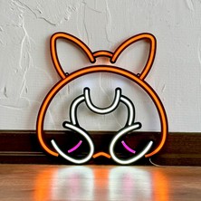 Tol Camp Corgi Neon LED Duvar Dekoru - Modern ve Şık Metal Üzerine Neon Duvar Süsü | 31 cm x 31.5 cm