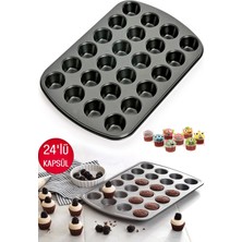 Emr Shop   Muffin Kalıbı 24'lü Cupcake Kapsülü Fırın Mini Kek Browni Kekstra Kurabiye Kalıbı Muffin Baking Pan   Emr Home