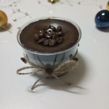 Kahveli Dekoratif Cup Mum Hediyelik