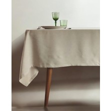 Pikko Home Krem Kadife Dokulu Dertsiz Masa Örtüsü
