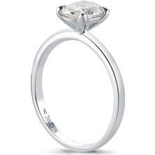 JWD Diamond 1,02CT Jwd Pırlanta Oval Tektaş Yüzük