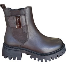 Castle Black YLDZ-23783-1 Kadın  Deri Klasik Bot Kahverengi