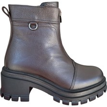 Castle Black YLDZ-52674-1 Kadın  Deri Klasik Bot Kahverengi