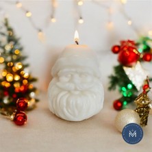 Melusina Candle Dekoratif 3D Noel Baba Figür Mum - Kokulu Vegan Soya Wax Mumu