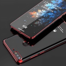 Cepustik Telefon Aksesuarları Huawei Y7 2018 Kılıf Dört Köşeli Lazer Silikon Kılıf