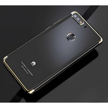 Cepustik Telefon Aksesuarları Huawei Y7 2018 Kılıf Dört Köşeli Lazer Silikon Kılıf