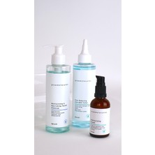 Glowmolecules Temizleyici ve Nemlendirici 3'lü Set ; Aha & Bha Tonik & Cleanser Jel & Nemlendirici Krem