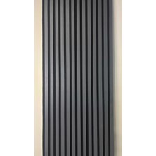 Şahan Art Deco Özel Kompozit Mdf / Neme Dayanıklı Akustik Duvar Paneli / 60X280 / Antrasit / 10 mm Keçe /10 mm Çıta