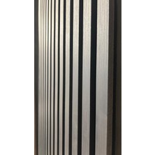 Şahan Art Deco Özel Kompozit Mdf / Neme Dayanıklı Akustik Duvar Paneli / 60X280 / Antrasit / 10 mm Keçe /10 mm Çıta