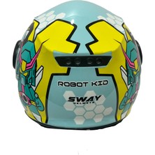 Sway Sw 814 Robot Kid Light Blue Çocuk Kaskı - L