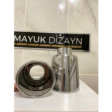 Mayuk Dizayn 100MM Paslanmaz Krom Her Araca Uyumlu Egzoz Ucu 2 Adet Set