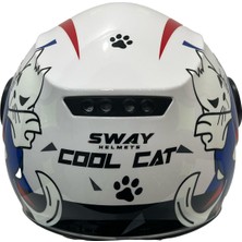 Sway Sw 814 Cool Cat White Çocuk Kaskı - L