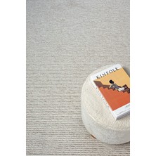 Mariesse Home Naturel Bukleli Yumuşak Dokulu Beyaz Bej Iskandinav  Koridor Kesme Yolluk Dokuma Halı