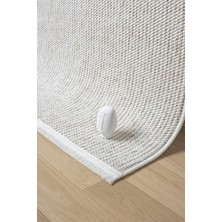 Mariesse Home Naturel Bukleli Yumuşak Dokulu Beyaz Bej Iskandinav  Koridor Kesme Yolluk Dokuma Halı