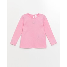 Lcw Kids Bisiklet Yaka Basic Kız Bebek Tişört