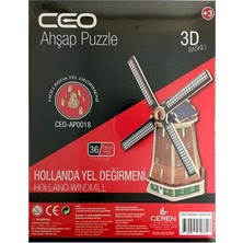 Ceo 3 Boyutlu Baskılı Ahşap Puzzle Hollanda Yel Değirmeni CEO-AP0018