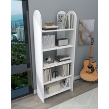 Dekoratif 5 Raflı Kitaplık Modern Kitaplık Kütüphane Organizer