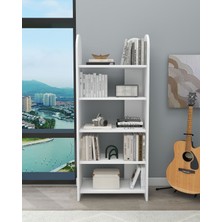 Dekoratif 5 Raflı Kitaplık Modern Kitaplık Kütüphane Organizer