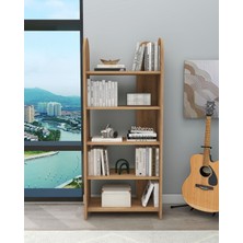 Dekoratif 5 Raflı Kitaplık Modern Kitaplık Kütüphane Organizer