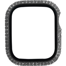 RedClick Apple Watch 7 41MM Redclick Watch Gard 24 Kenarları Taşlı Sert Pc Kasa ve Ekran Koruyucu