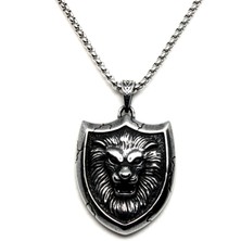 Omark Cotton Çelik Aslan Kolye