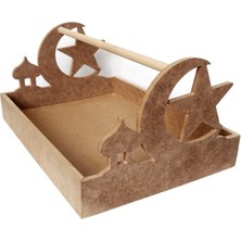 Teknopoint Ahşap Hobi TPS61 Ay Yıldız Tepsi