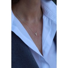 Yenigün Kuyumculuk 14 Ayar Altın Y Harfli Kolye