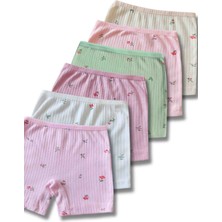 Panfilia Giza Kids %100 Pamuk Kız Çocuk Fitilli Kaşkorse Boxer Külot Iç Çamaşır 6lı Set