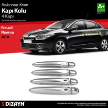 Tekno Trust S-Dizayn Renault Fluence Krom Kapı Kolu 4 Kapı Sensörlü 2010 Üzeri