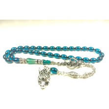 İskeçe Tesbih 925 Ayar Gümüş Nakkaş Ip Yolu Eskitme Eski Usul Multi Color Sıkma Kehribar Sertifikalı 6145