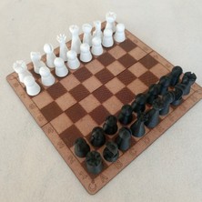 Keseli Satranç Takımı Ahşap Stranç Seti Okul Seyahat Gündelik Hediyelik Satranç Oyunu Zeka Strateji