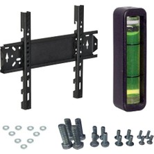 Powermaster 19”-32” Sabit Kilitli LCD LED Tv Su Terazili 16 Adet Vida Takımlı Duvar Askı Aparatı