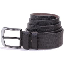 Dagoster DMK26-456 Siyah Baskılı 4.5 cm Suni Deri Erkek Kemer