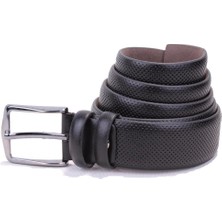 Dagoster DMK26-303 Siyah 3,5 cm Suni Deri Erkek Kemer