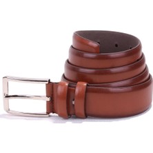 Dagoster DMK26-302 Taba 3,5 cm Suni Deri Erkek Kemer