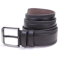 Dagoster DMK26-453 Siyah 4.5 cm Suni Deri Erkek Kemer