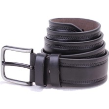 Dagoster DMK26-452 Siyah 4.5 cm Suni Deri Erkek Kemer