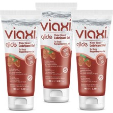 Viaxi Glide Çilek Aromalı Çilekli Kayganlaştırıcı Jel 100 ml (3 Adet)