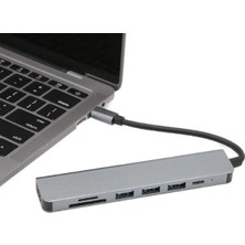 Krizantem 7 Portlu USB Hub, Hızlı Veri Aktarımı 100W Pd Hızlı Şarj USB C Hub 7'si 1 Arada 4K Hdtv Pro/ Vista