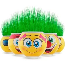 Erbay Plastik Cım-04 Top Emoji (Çimoji) Çim Adam - Tekli Renkli Çim Adam Figürü