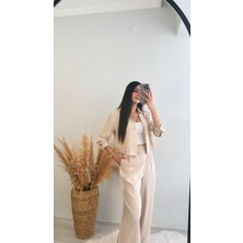 Krem Modal Kumaş Takım