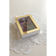 Verda Çerçeve 15 x 20 x 5  cm   Beyaz-Gold Anı Çerçevesi! Yeni Moda Çiçek Anı Çerçevesi!