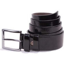 Dagoster DMK26-355 Siyah Rugan 4 cm Suni Deri Erkek Kemer