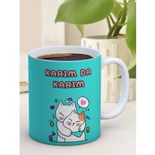 Baskılı Kupa Bardak Seramik Mug Yeşil - Kocam da Kocam