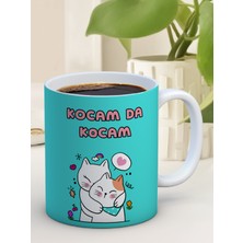 Baskılı Kupa Bardak Seramik Mug Yeşil - Karım da Karım