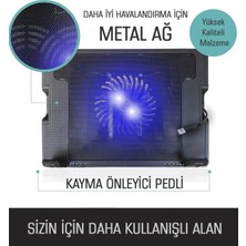 2 Li Netbook Soğutucu Kaliteli Vekadmeli-Işıklı ve Hafif Tasatım