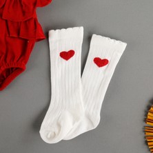 Bebegci Kalp Nakışlı Fiyonklu Bebek Çocuk 3'lü Kız Takım