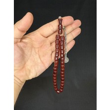 Anemore Collection Toz Kehribar Tesbih Kahverengi Renkli Kapsül Kesim 9MMX9MM T-588